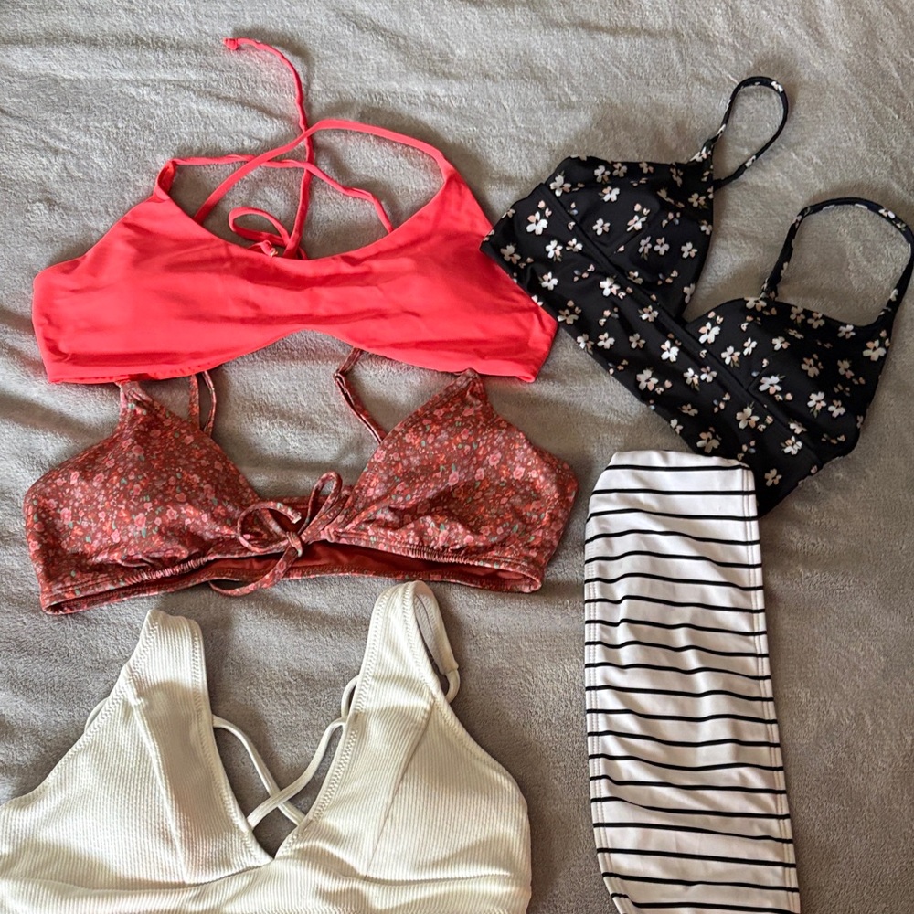 Women’s Coral Pink Swim Bikini Top - Unbranded